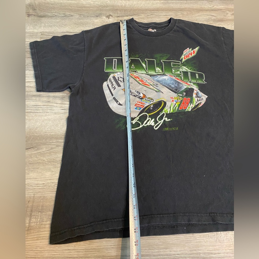2009 Nascar Dale Jr Mtn Dew Racing Graphic T-Shirt Black Green Men’s Size XL - Picture 3 of 5